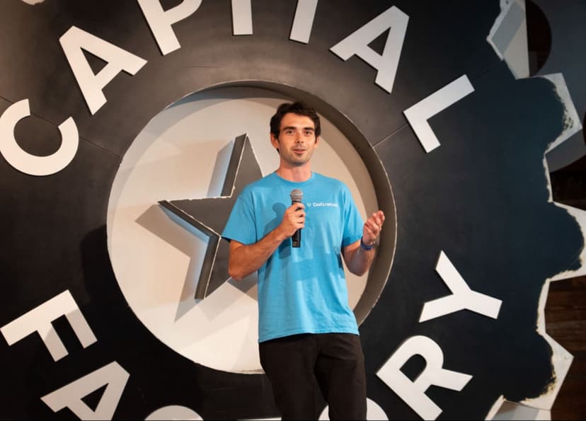 Jack speaking at a tech event