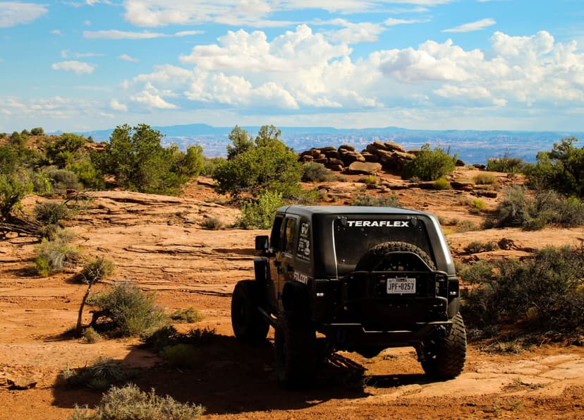 Jack off-roading in the desert